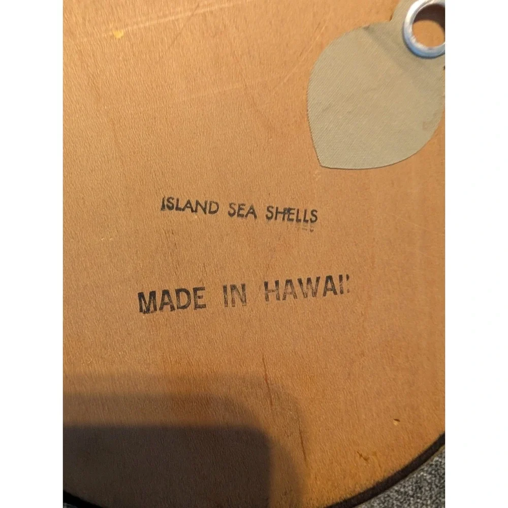 Vintage Hawaiian Seashell Art Plaque 3D Island Shell‎ Wall Decor Made in Hawaii
